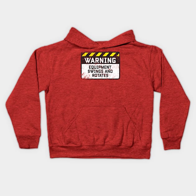 Warning Kids Hoodie by MindsparkCreative